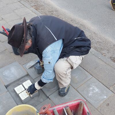 Bild vergr&ouml;&szlig;ern: Stolpersteine Laascher Weg K&uuml;nstler