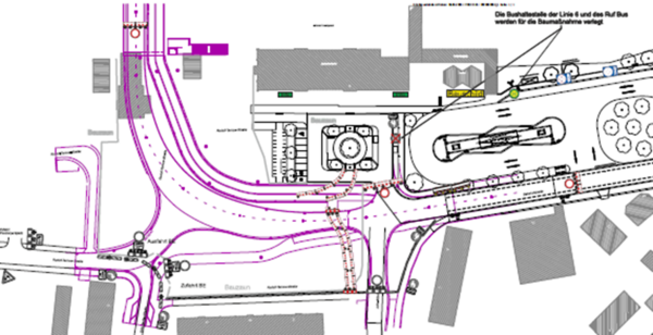 Bild vergr&ouml;&szlig;ern: Bauma&szlig;nahmeBahnhof